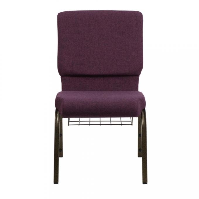 Iron Steel Interlocking Burgundy Church Chairs Auditorium Church Furniture Chairs