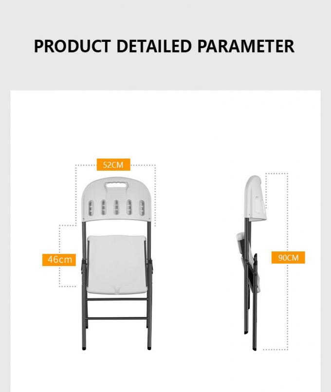 HDPE Plastic Folding Chairs Outdoor White Folding Chairs Plastic Customized